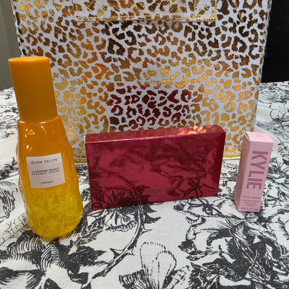 Glow Recipe Toner + Natasha Denona Cheek Trio + Kylie Mini $94 RETAIL VALUE